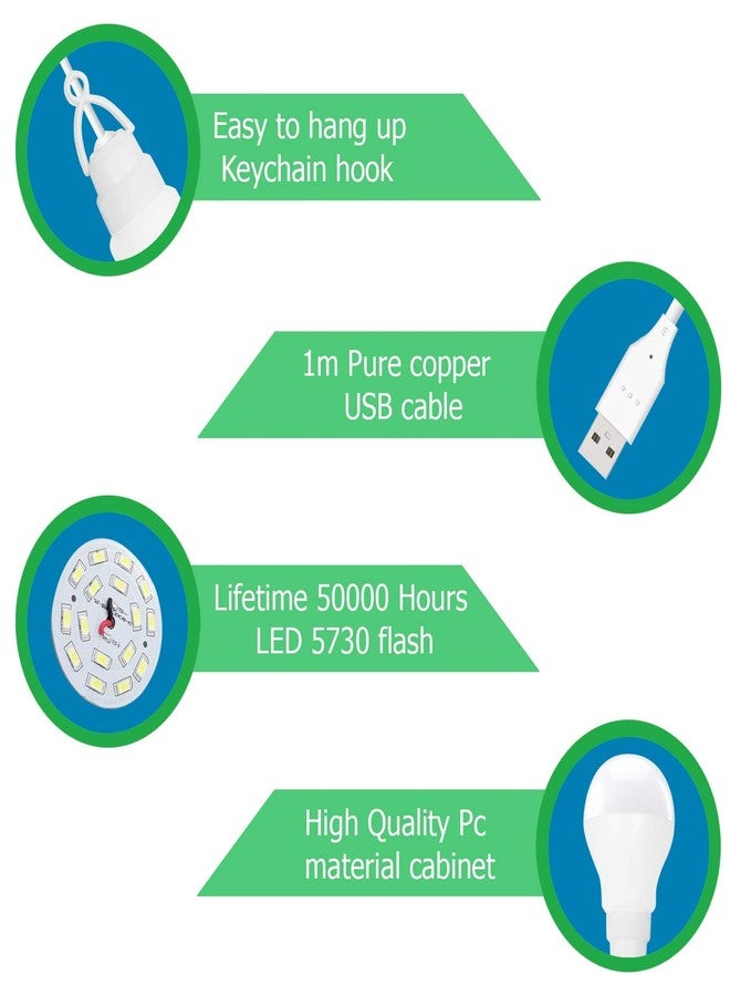 FEDUS Portable Mini LED USB Light Lamp (Combo Pack of 2) - Image 4